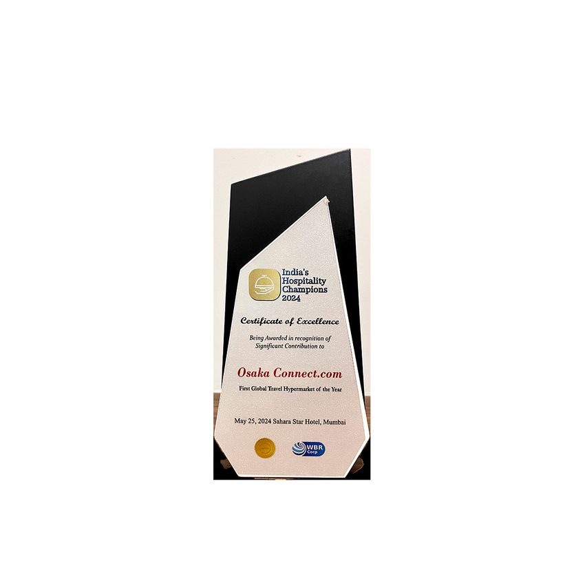 India's Hospitality Champions 2024 — Certificate of Excellence